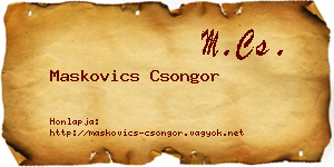 Maskovics Csongor névjegykártya
