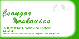 csongor maskovics business card